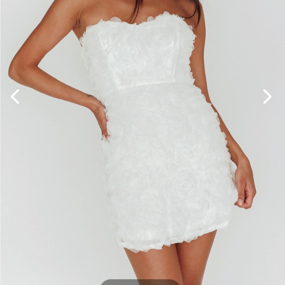 Textured Floral Angel Biba Mini Dress